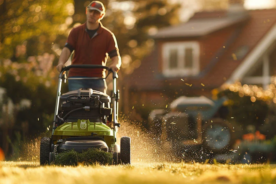 self powered lawn mowers