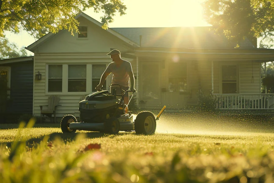 battery operated push lawn mowers