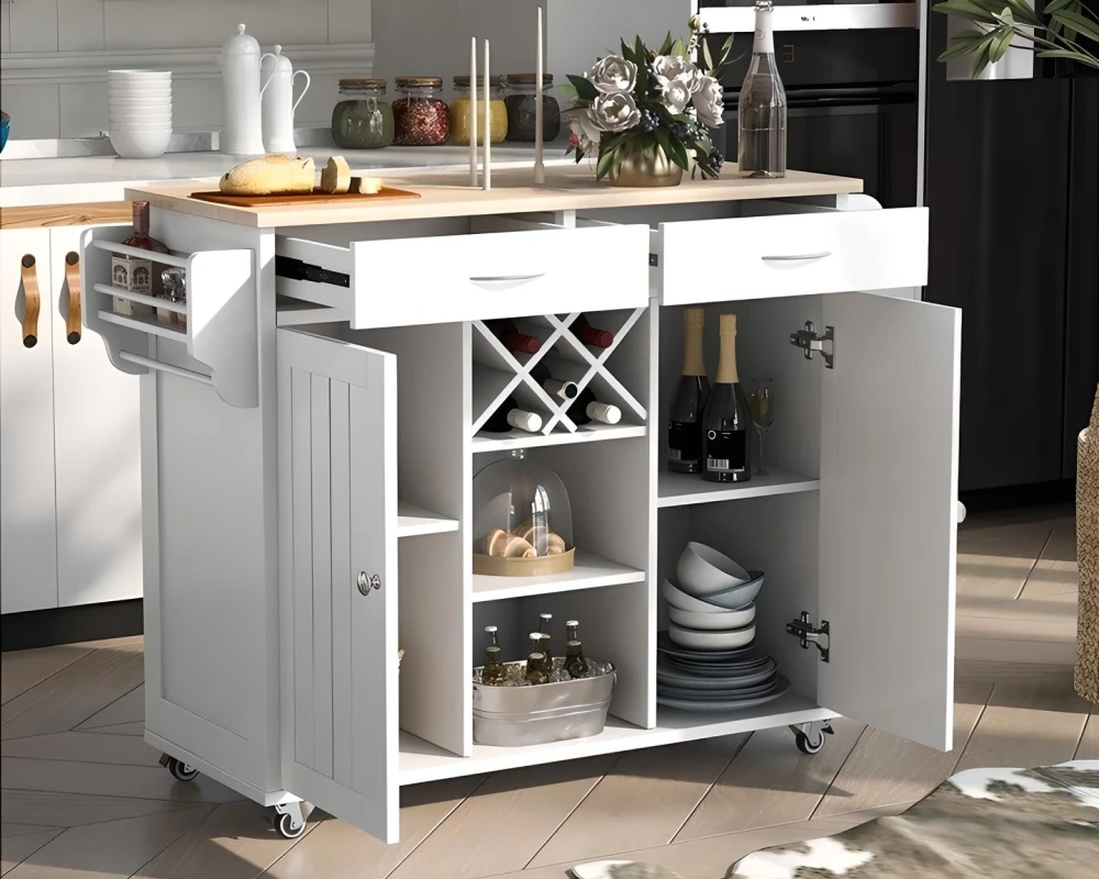 kitchen storage rolling cart
