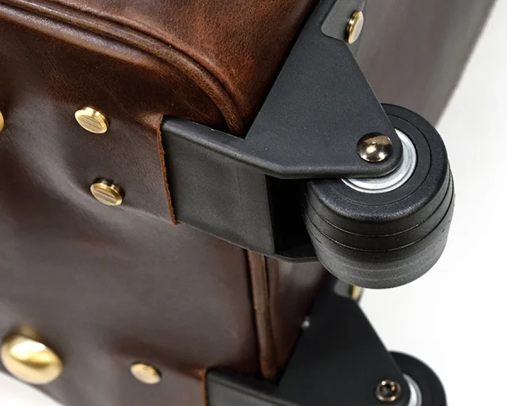 retro luggage with wheels